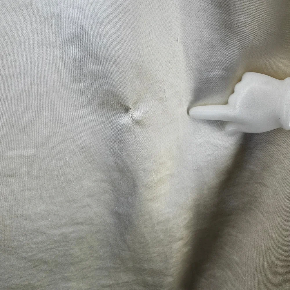 Express Womens Medium Champagne Satin Lace Trim Deep V Back Sleeveless Blouse - Picture 2 of 5